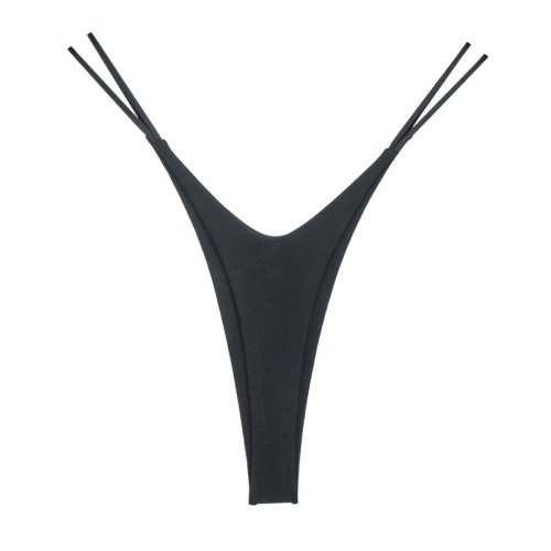 Imagen de Tanga Sexy de Algodón con Abertura Alta para Mujer, Talla Grande, Levanta Glúteos, Tanga de Cintura Baja, Corte Alto, Ropa Interior sin Costuras, Estilo Bikini