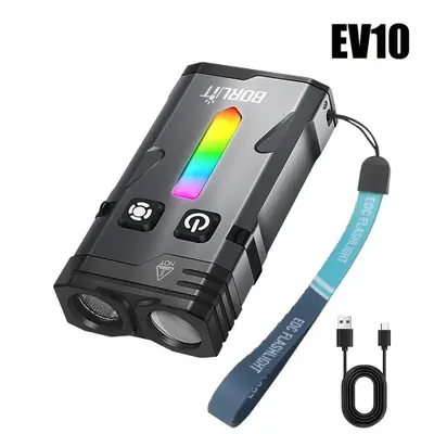Image de Torche LED UV Rechargeable avec Pince - Lampe de Poche Compacte