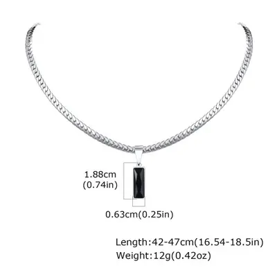 Image de Collier Homme Hip Hop avec Pendentif Géométrique