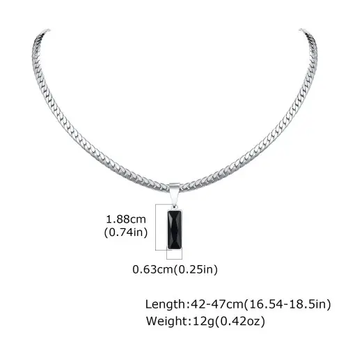 Image de Collier Homme Hip Hop avec Pendentif Géométrique