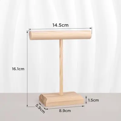 Image de Présentoir en Bois Massif pour Bijoux - Élégant & Pratique