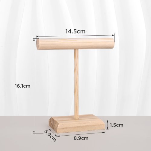 Image de Présentoir en Bois Massif pour Bijoux - Élégant & Pratique
