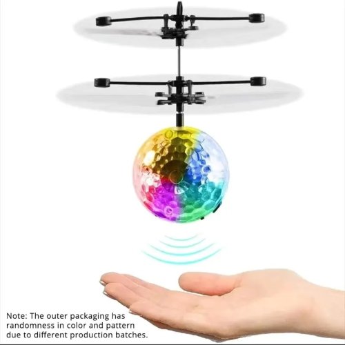Bild von Induktionsfliegender Kristallkugel-Hubschrauber – Bunte, Aufgehängte Magische Kugel mit LED-Beleuchtung für Kinder, Spielzeug und Weihnachtsgeschenk
