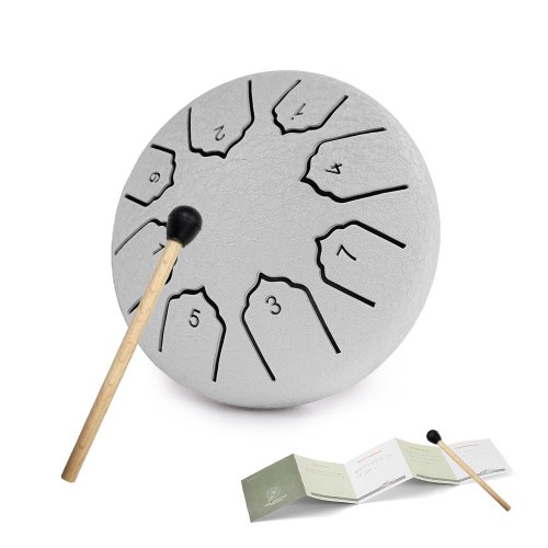 Zdjęcie Mini Steel Tongue Drum 4-calowy 8-tonowy bęben deszczowy na zewnątrz Steel Tongue Drum Rain Chime Instrumenty muzyczne dla dorosłych i dzieci