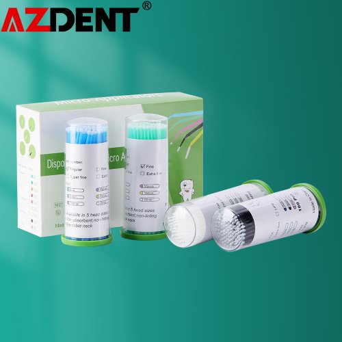 Immagine di 100 Pezzi Barili Microbrush Dentale Applicatori Usa e Getta con Punte Microspazzola di Pulizia in Diversi Diametri 1,2 mm - 1,5 mm - 2,0 mm - 2,5 mm