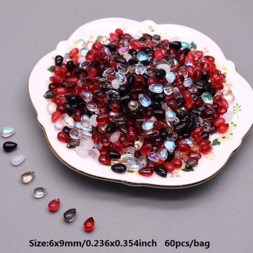 Immagine di 8x14mm 30/60 Pz Forma di Goccia D'acqua Perle di Vetro Ceco Risultati Dei Gioielli FAI DA TE Goccia ...