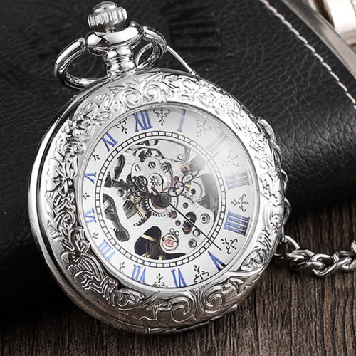 Imagen de Reloj de Bolsillo Steampunk Vintage Grabado a Mano