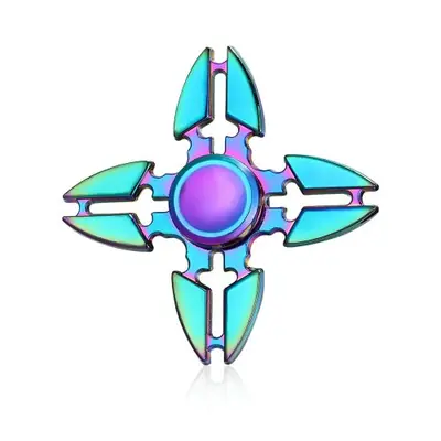 Image de Spinner Arc-en-Ciel Métallique - Jouet Anti-Stress
