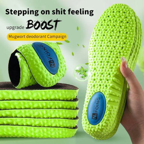 Plantilla Deportiva Ortopédica con Espuma Viscoelástica Transpirable para Hombre y Mujer - Absorción de Impacto y Cuidado de los Pies en Color Verde