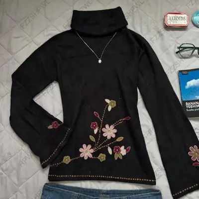 Image de Pull Harajuku Y2K Floral - Style Punk Grunge