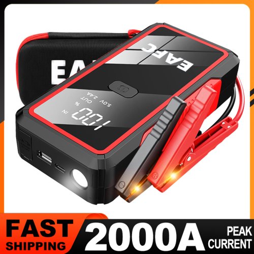 Bild von Tragbare Auto-Start-Hilfe 2000A mit 12V Booster – Notfallstarter für Autobatterie, Power Bank und Ladegerät für Fahrzeuge