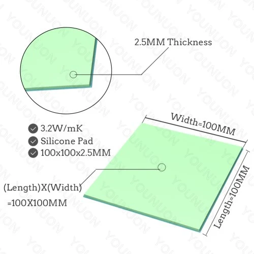 2PCS 100X2.5MM verde