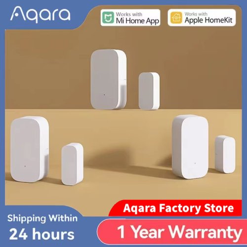 Immagine di Sensore Intelligente per Porte e Finestre Aqara Zigbee - Allarme Wireless Mini con Connettività Smart Home per Gateway Aqara, Mi Home e Apple HomeKit