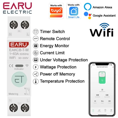 Immagine di Interruttore Smart WiFi con Timer e Misurazione Energia