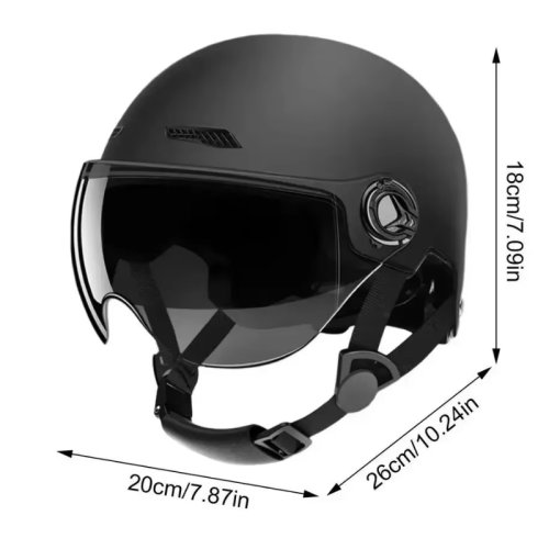 Imagen de Casco de motocicleta para hombres y mujeres, Scooter Retro clásico, medio casco Vintage, ultraligero, ciclismo, MTB, bicicleta, cascos de motocicleta