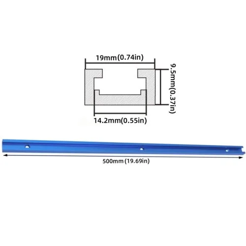 500mm blauw spoor