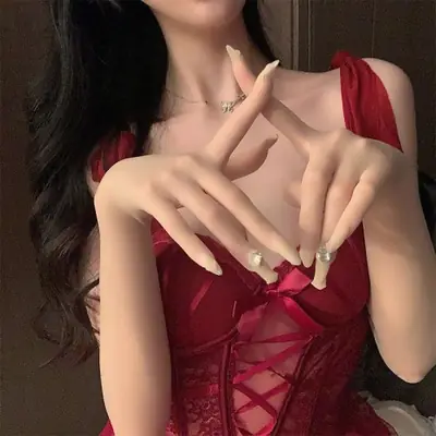 Image de Gants Dentelle Transparente Longs - Sexy & Élastiques