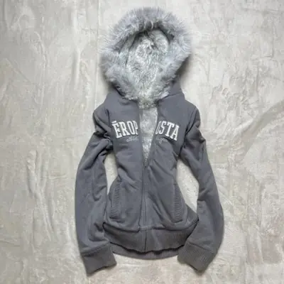 Image de Hoodie Y2K Kawaii Faux Fur Col - Style Harajuku Gothique