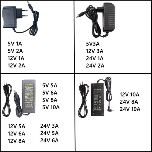 Imagen de Adaptador de Corriente 220V a 5V, 12V, 24V - Cargador Universal
