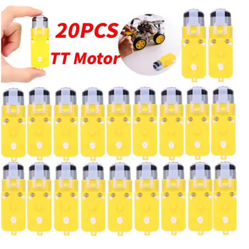 Imagen de Motor DC de Doble Eje 3-12V con Engranajes para Coche Robot Inteligente, Kit de Accionamiento para Chasis EMC, Motor de Cuatro Acciones para Proyectos Robóticos