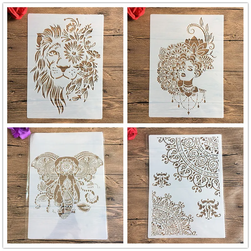 Afbeelding van DIY Stencils A4 – Creatieve Muurschildering & Kaartjes maken
