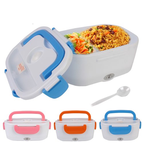 Immagine di Scaldavivande Portatile 12V e 220V con Spina UE – Lunch Box Riscaldata per Auto, Ufficio e Viaggi – Bento Box Elettrico per Pasti Caldi in Movimento