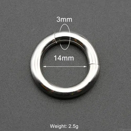 Image de Anneau de Septum Clicker en Acier Inoxydable - Grand Format 00G
