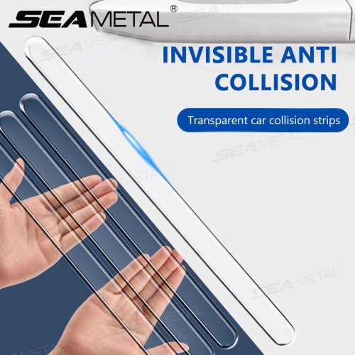 Imagen de Tira Protectora de Puerta de Coche Transparente 40 cm - Protección Antiarañazos y Decorativa para Parachoques y Cuerpo del Vehículo