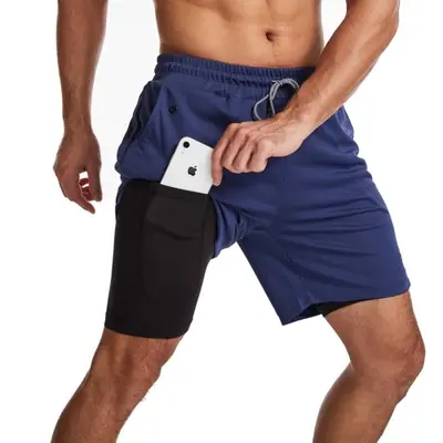 Image de Shorts de Sport Homme 2 en 1 - Performance & Confort