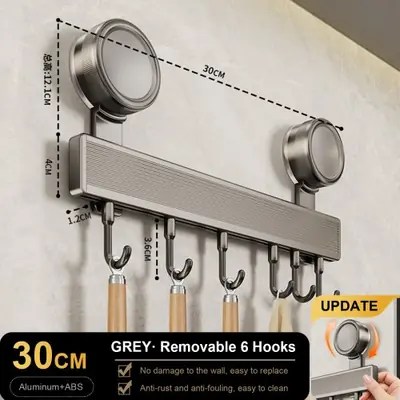 Image de Support mural sans perçage pour ustensiles de cuisine