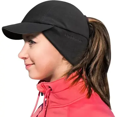 Image de Chapeau Hiver Réfléchissant avec Queue de Cheval