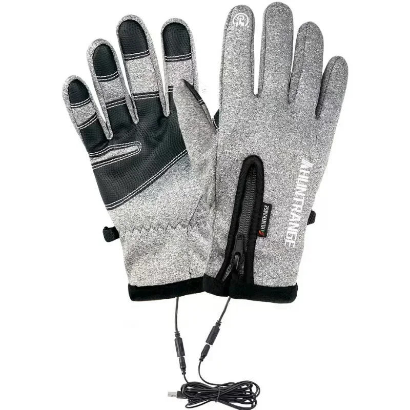 Afbeelding van USB 3-versnellingen touchscreen verwarmde motorhandschoenen Outdoor Winter Skihandschoenen Sportvissen Warme fietshandschoenen