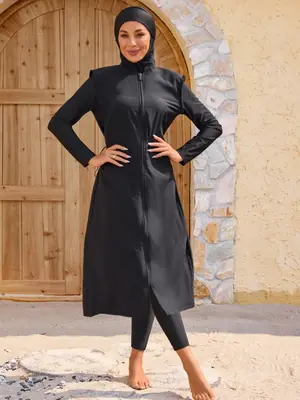 Image de Burkini Femme Modeste - Maillot de Bain Islamique