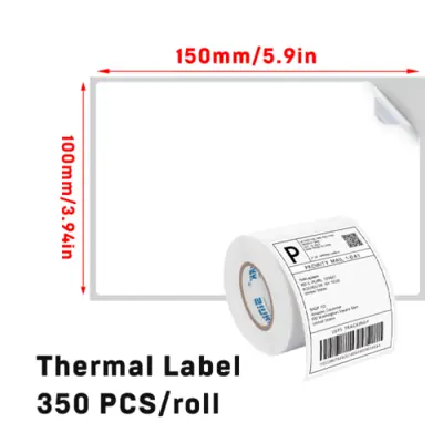 Étiquettes Thermiques 100x150mm - 500 Feuilles pour Expédition DHL, UPS
