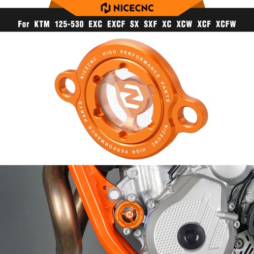 Zdjęcie Pokrywa filtra oleju silnikowego do KTM SXF 450, EXC-F 350/450/500, Husqvarna FE 450 – kompatybilna z modelami 2009–2025