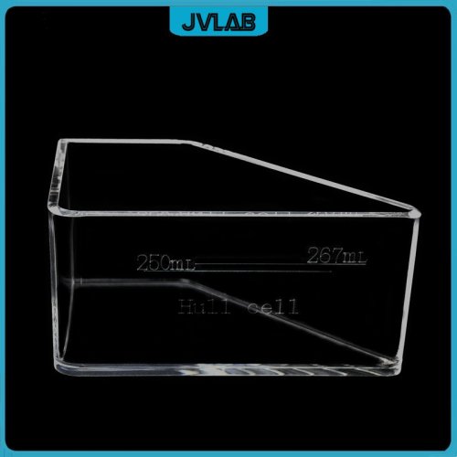 Image of Professional Hull Cell Plating Test Kit with Plexiglass Tank, Dual Scale Measurement, and Hough Groove Design for Accurate Electroplating Analysis