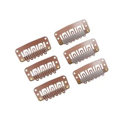 Image de Clips de Perruques U 32mm - 20 Pièces avec Dos en Silicone