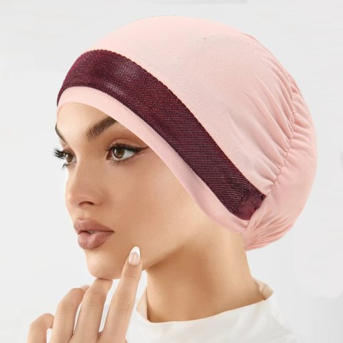 Image de Hijab Doux et Élastique pour Femmes - Couvre-Tête de Nuit Confortable