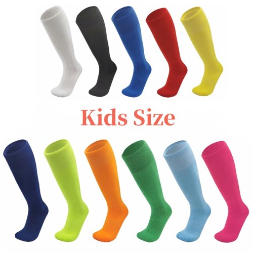Image of Kids Children Long Football Soccer Socks Stockings Over Knee High Breathable Outdoor Sports Volleyball Baseball Boy Girl Socks