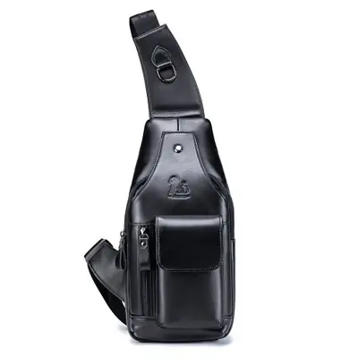 Image de Sac Bandoulière Homme Cuir Rétro - Grande Capacité