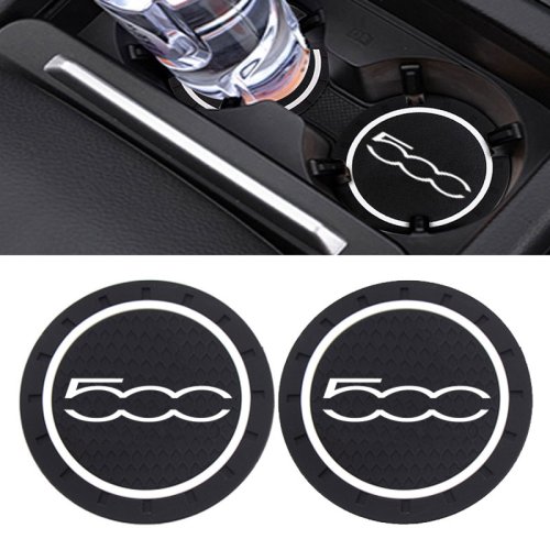 Afbeelding van Stijlvolle Auto Drinkbekershouder met Coasters – Decoratieve Accessoires voor Fiat 500, Stilo, Palio, Bravo, Doblo