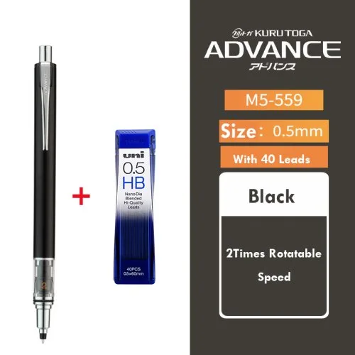1 zwart 1 stift 0,5mm