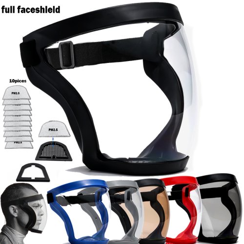 Imagen de Máscara Facial Protectora con Gafas HD - Protección Total Antiniebla