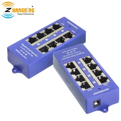 Image de Injecteur PoE Passif Gigabit 4 Ports - Alimentation IP Caméras & Routeurs