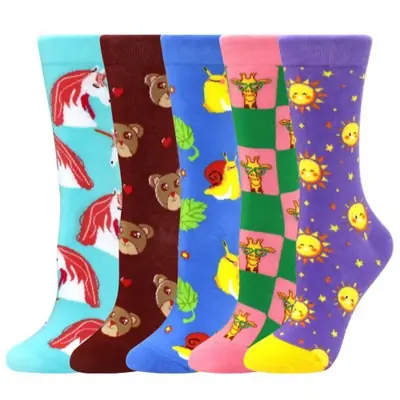 Image de Chaussettes Kawaii Fruits Harajuku - Lot de 5 Paires Colorées