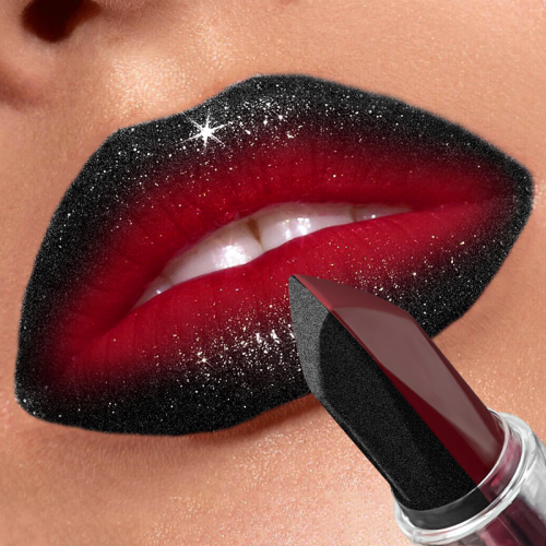 Bild von Natürlicher Wasserfester Lippenstift mit Langzeit-Haltbarkeit, Feuchtigkeitspflege und Matt-Perlglanz-Effekt – Diamant-Lippen-Tönung in Rot für sexy Lippen Make-up