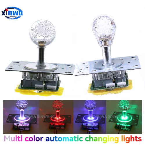 Image of 12V LED Joystick Colorful Illuminated Light Switchable 4 To 8 Way Controller For Arcade Fishing Crane Claw Game Vending Machine