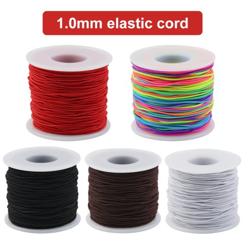 Immagine di Cavo Elastico Colorato Multicolore da 50 Metri e 1 mm per Creazione di Bracciali, Collane e Gioielli Fai Da Te - Ideale per Progetti Artigianali e Forniture per Gioielli