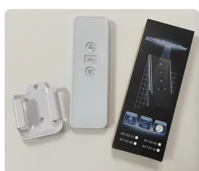 Image de Télécommande Blanche RF433 pour Moteur de Rideau