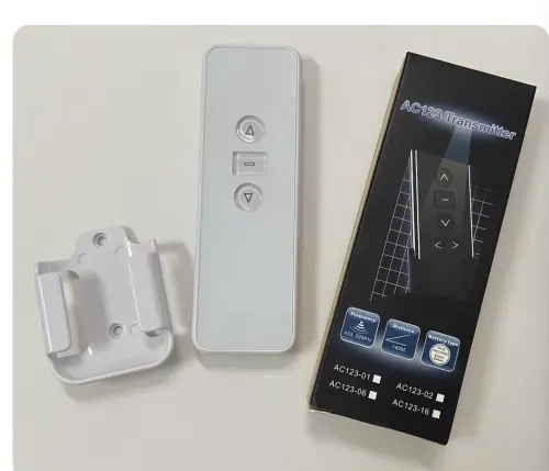 Image de Télécommande Blanche RF433 pour Moteur de Rideau